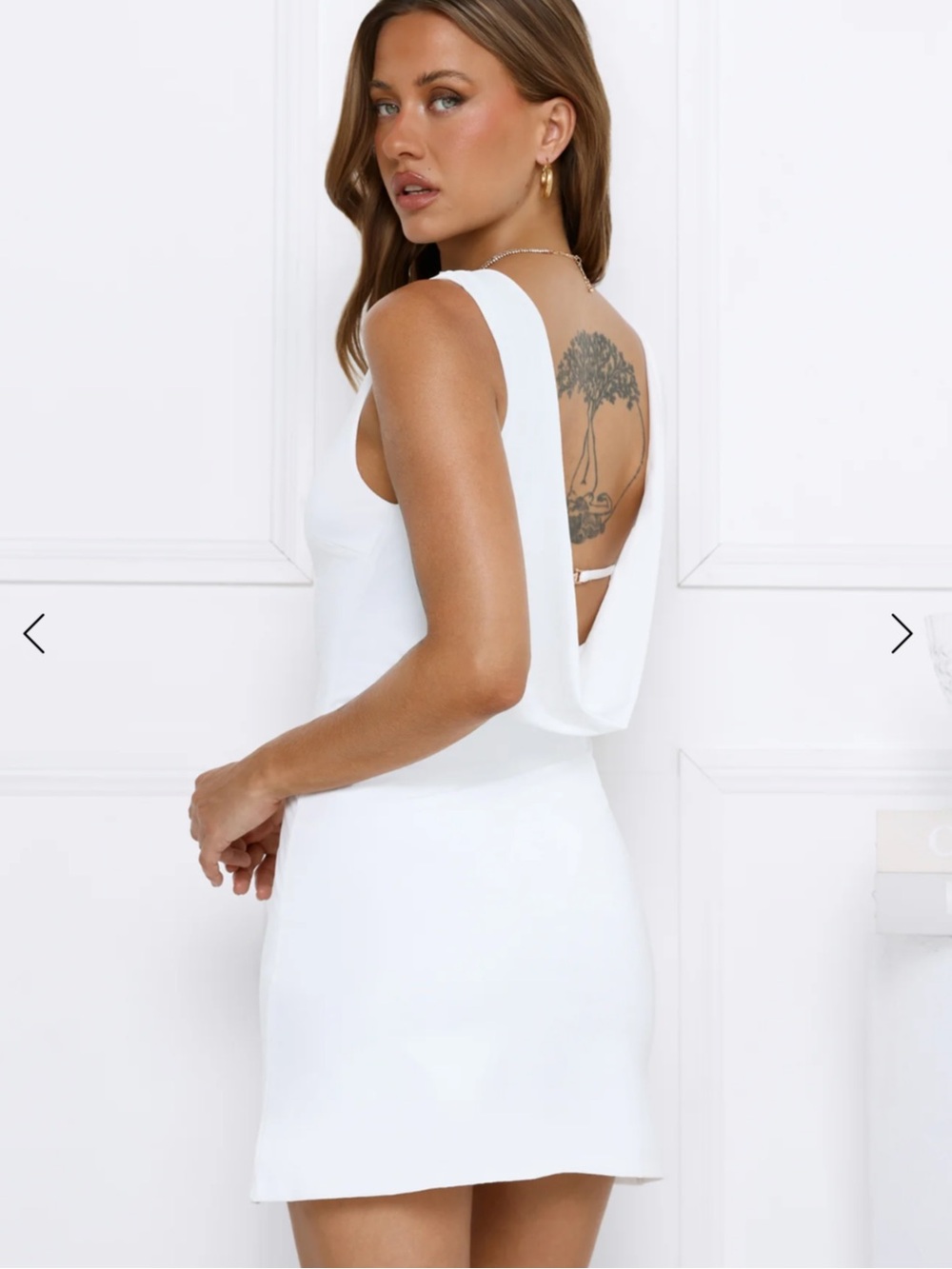 Hello Molly NWT LUXE TEASE MINI DRESS WHITE - Medium